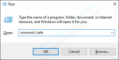 آموزش اجرای برنامه های Word, Excel, PowerPoint در حالت Safe Mode -03